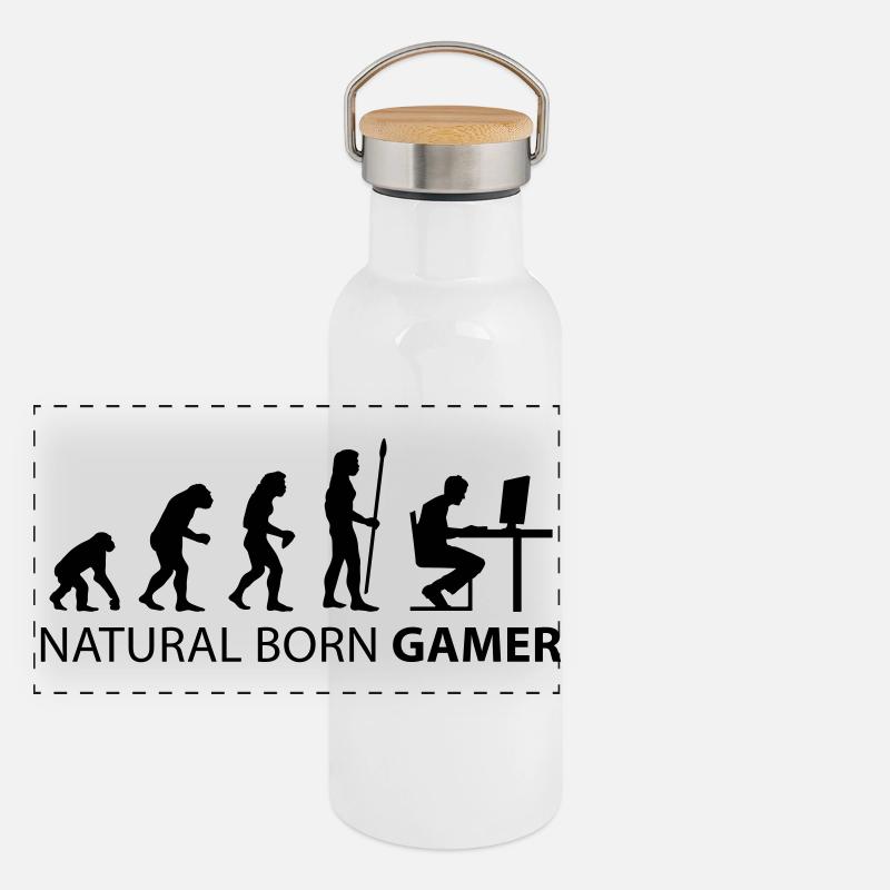 évolution naturelle née gamer Gourde isotherme avec bouchon en bambou