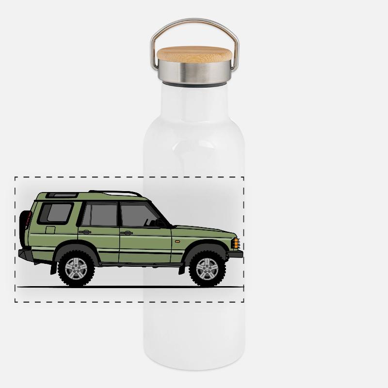 Découverte 2 Vert Gourde isotherme avec bouchon en bambou