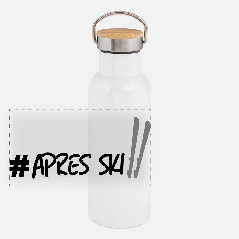 Ski Apres Gourde isotherme avec bouchon en bambou