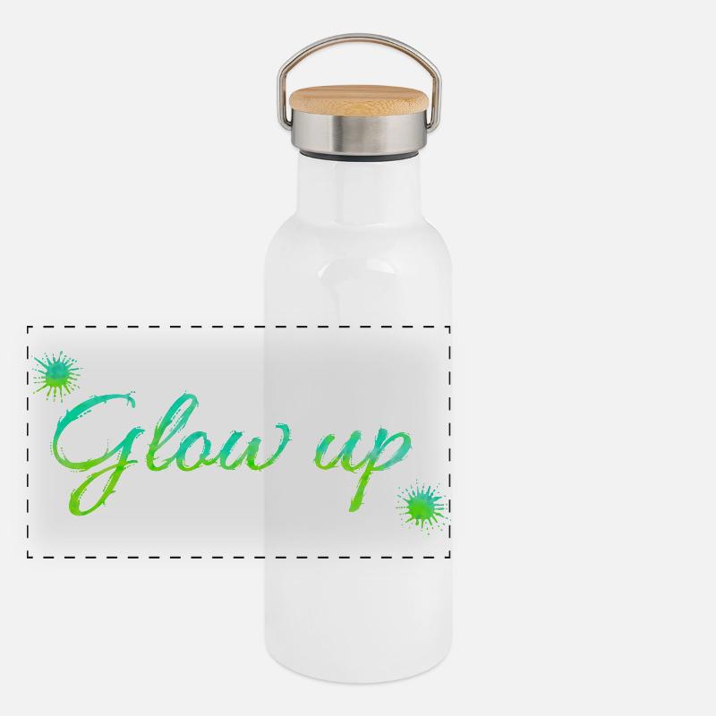 Glow up Panorama Thermosflasche mit Bambusdeckel