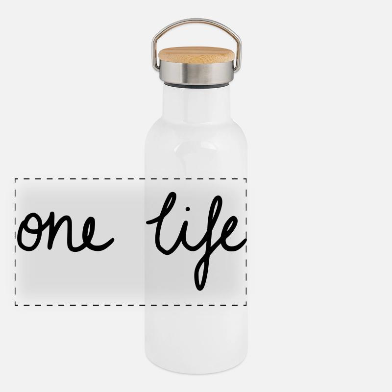 Panorama Thermosflasche mit Bambusdeckel