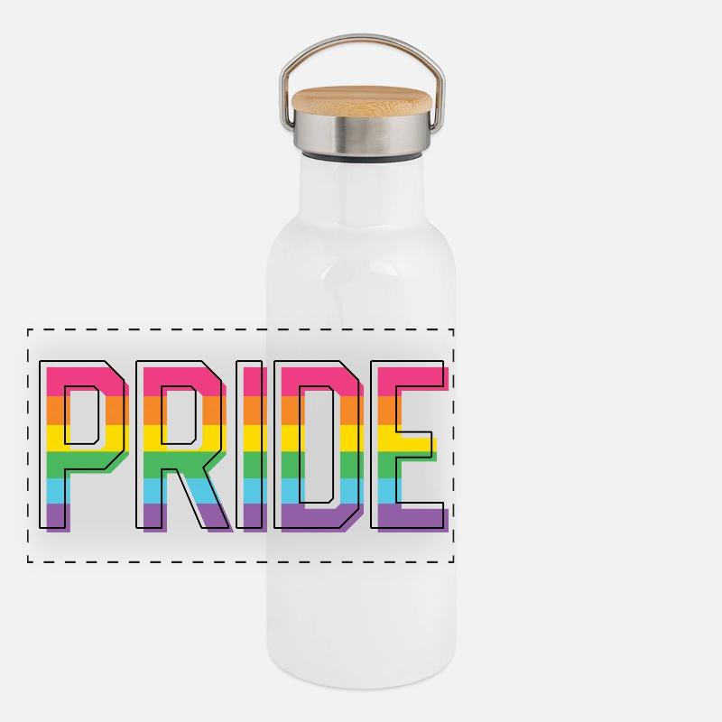 Pride Month LGBT - Pride! Panoramic Thermal Bottle with Bamboo Lid