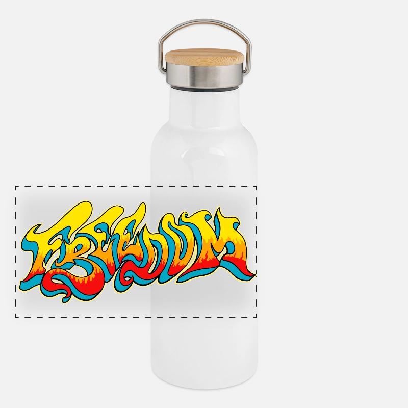 Panorama Thermosflasche mit Bambusdeckel