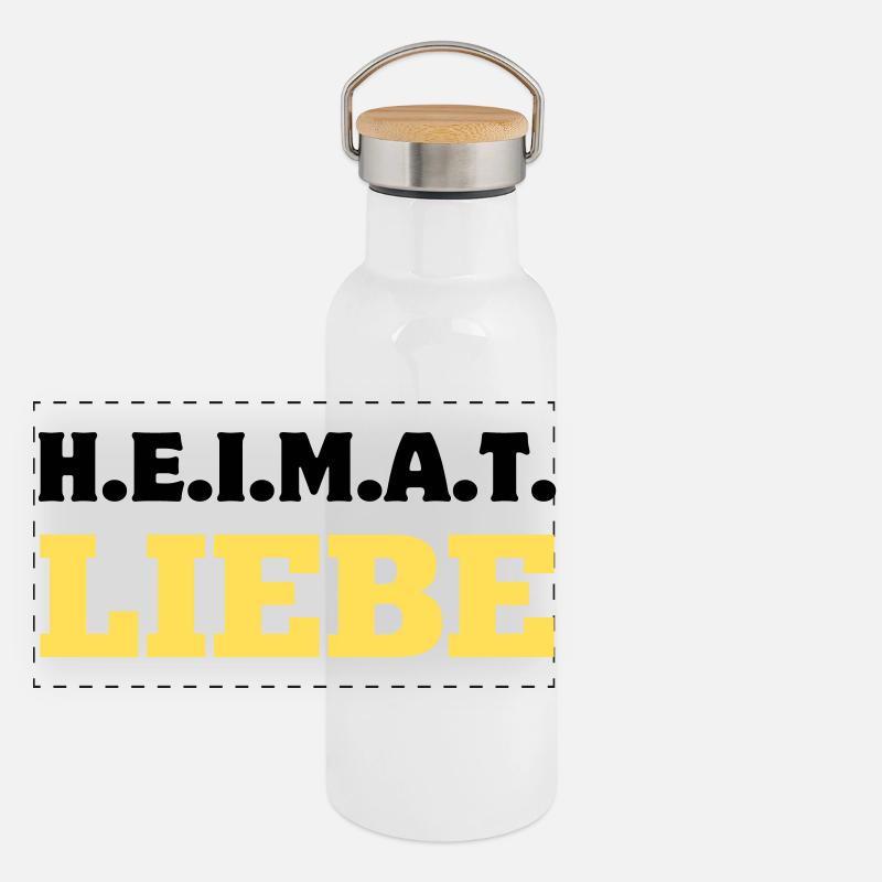 Panorama Thermosflasche mit Bambusdeckel