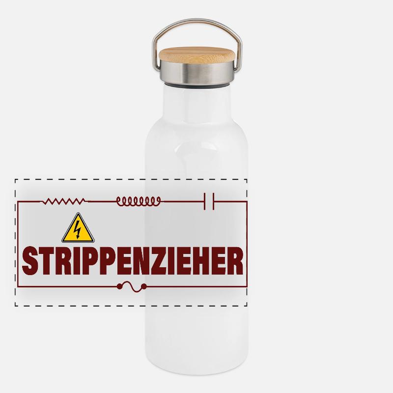 TIRE-CORDES Gourde isotherme avec bouchon en bambou