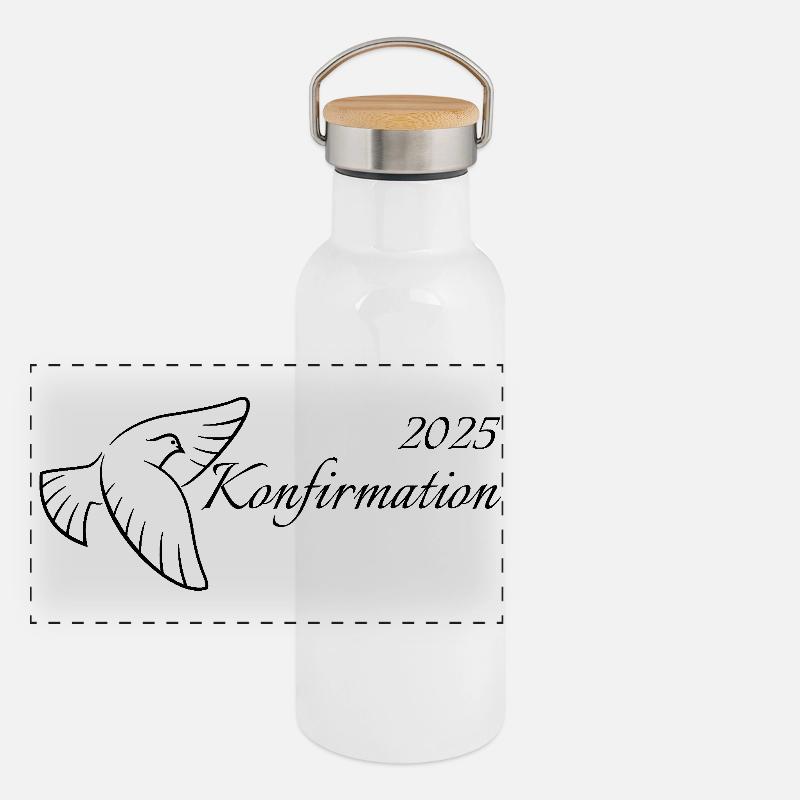 Confirmation 2025 Colombe volante Saint- Gourde isotherme avec bouchon en bambou
