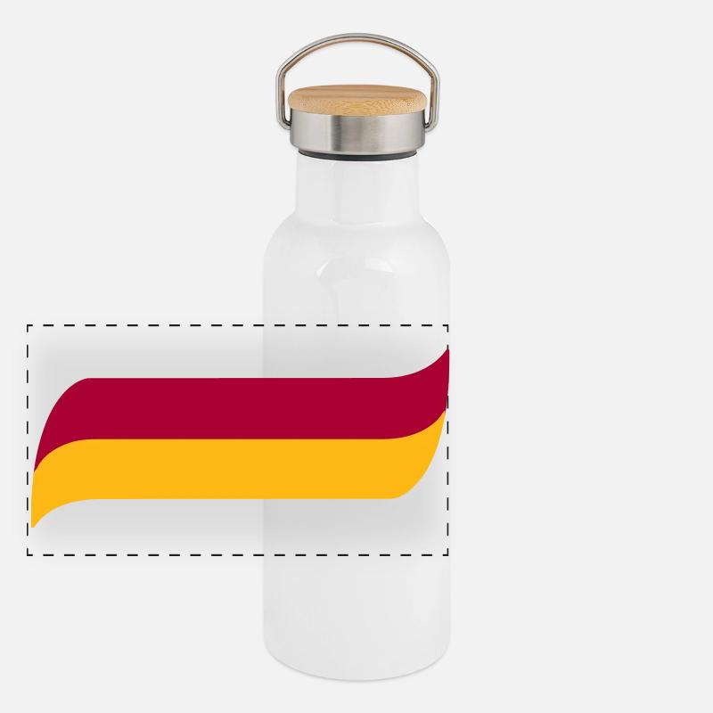 Sari Kirmizi Panorama Thermosflasche mit Bambusdeckel