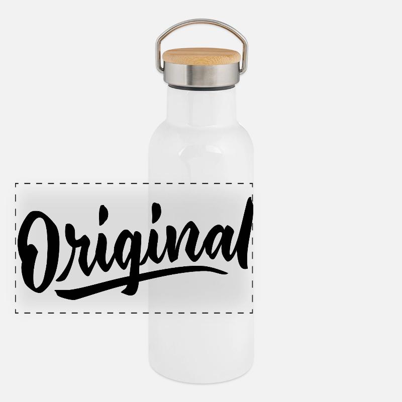 Panorama Thermosflasche mit Bambusdeckel