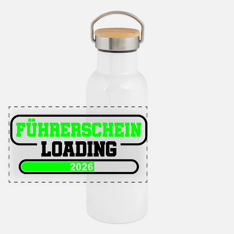 Driving License 2026 Driving Test Driving License Test Panoramic Thermal Bottle with Bamboo Lid