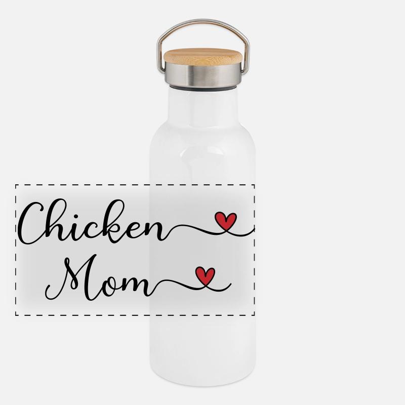 Chickens Panoramic Thermal Bottle with Bamboo Lid