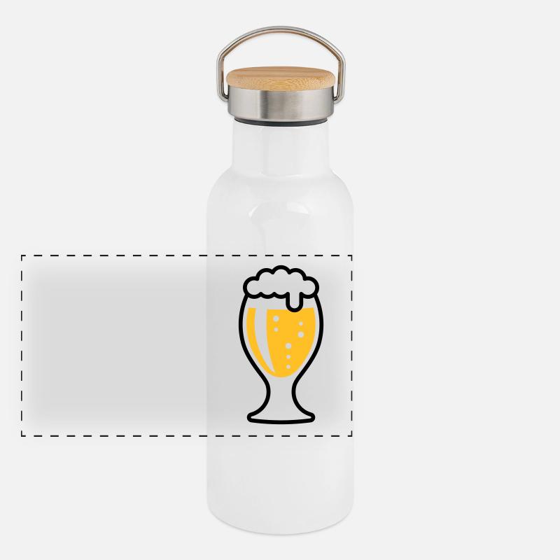 XSnice bulbeuse (2 couleurs) Gourde isotherme avec bouchon en bambou