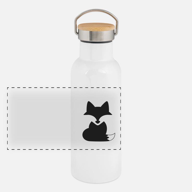 Schwarzfuchs Panorama Thermosflasche mit Bambusdeckel