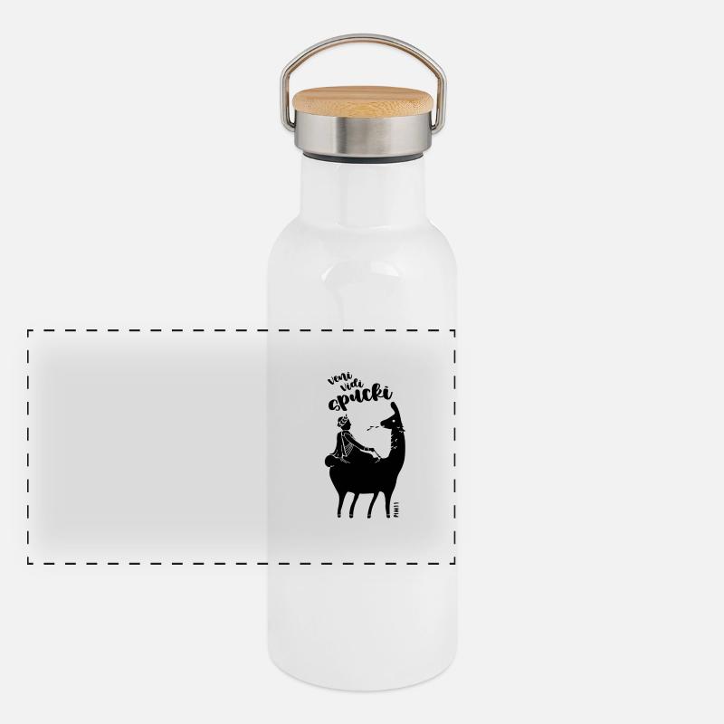 lama Gourde isotherme avec bouchon en bambou