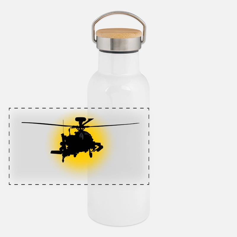Apache Gourde isotherme avec bouchon en bambou