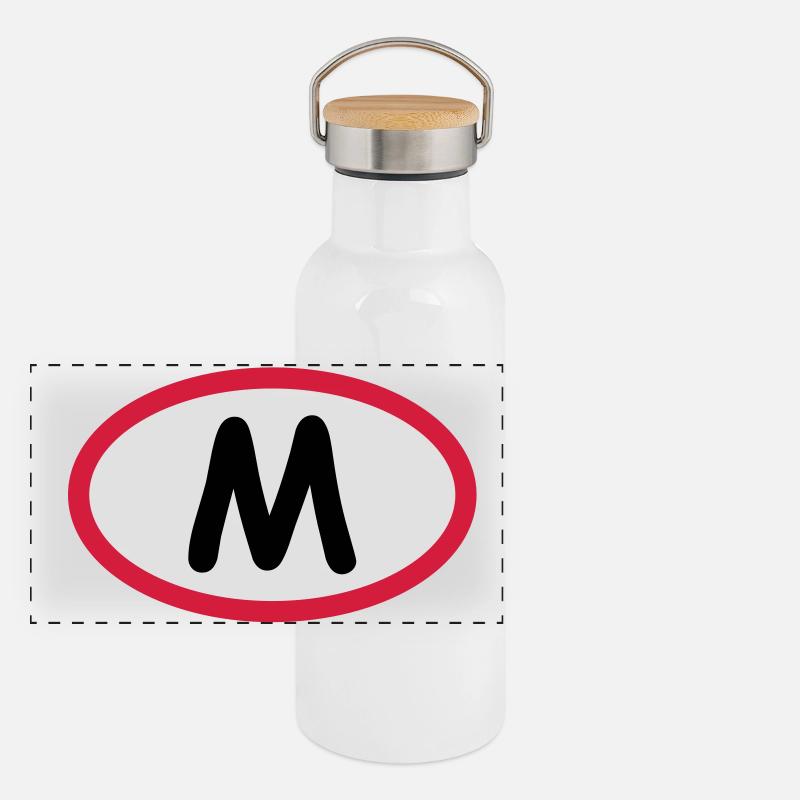 M - Enough 's enough Panoramic Thermal Bottle with Bamboo Lid