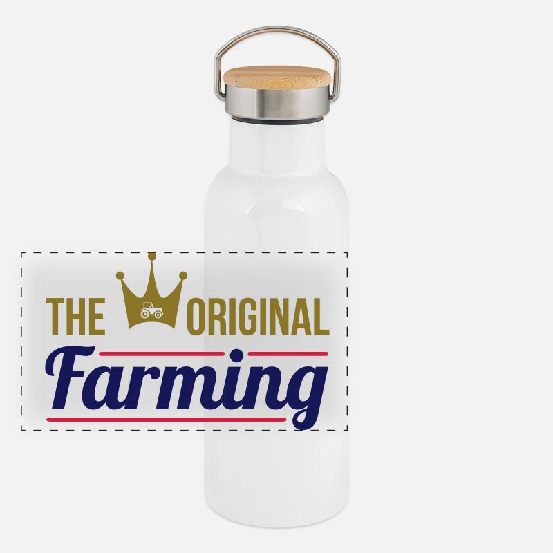 Farming Panoramic Thermal Bottle with Bamboo Lid