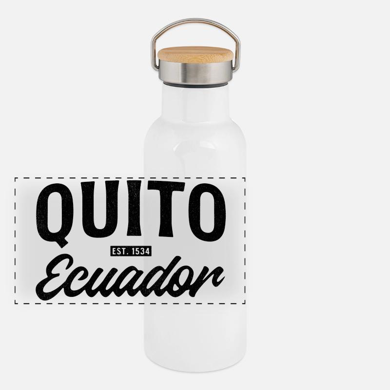 Quito, Équateur Gourde isotherme avec bouchon en bambou