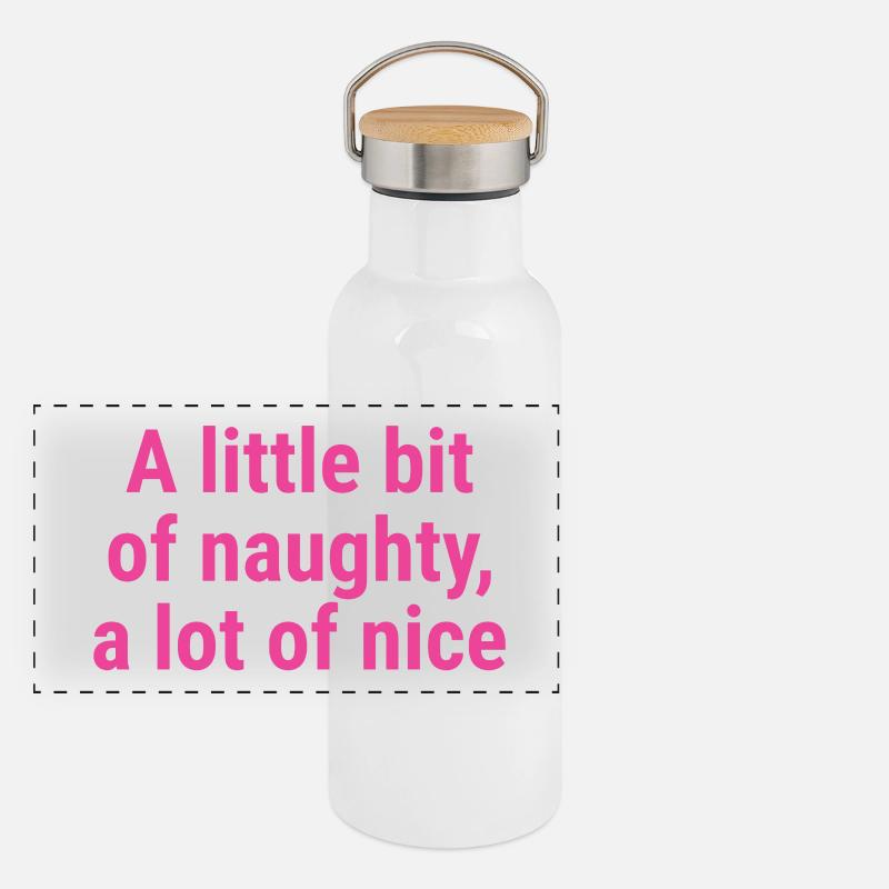 Ein bisschen frech, viel schönes Pink Panorama Thermosflasche mit Bambusdeckel