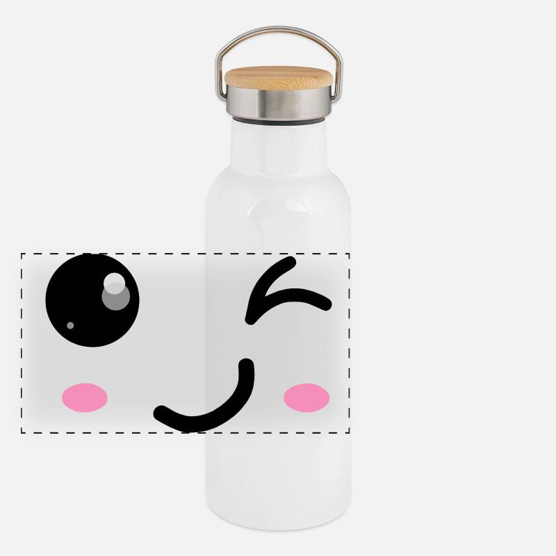 Wink smile Panoramic Thermal Bottle with Bamboo Lid