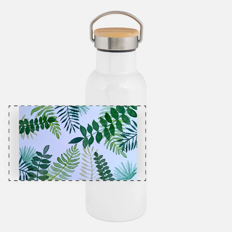 foliage Panoramic Thermal Bottle with Bamboo Lid