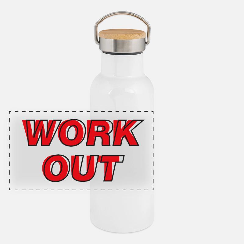 Travailler Gourde isotherme avec bouchon en bambou