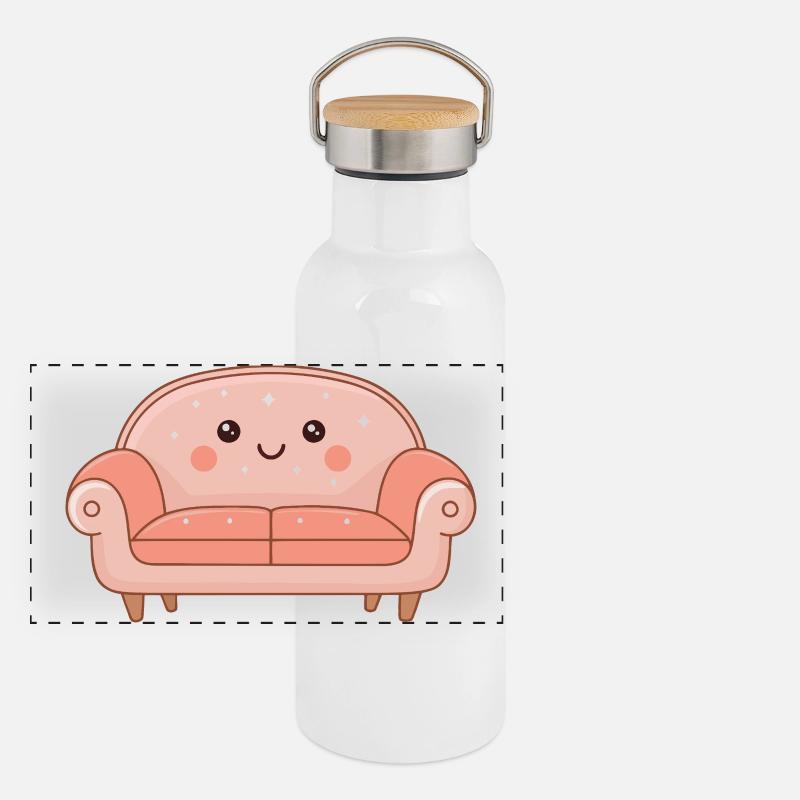 Cute Starry Warm Sofa Panoramic Thermal Bottle with Bamboo Lid