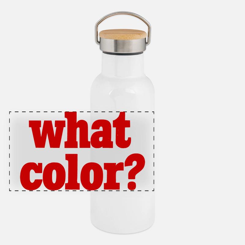 what color? - rot Panorama Thermosflasche mit Bambusdeckel
