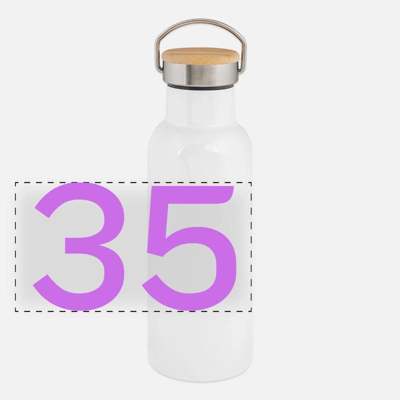 35 Gourde isotherme avec bouchon en bambou