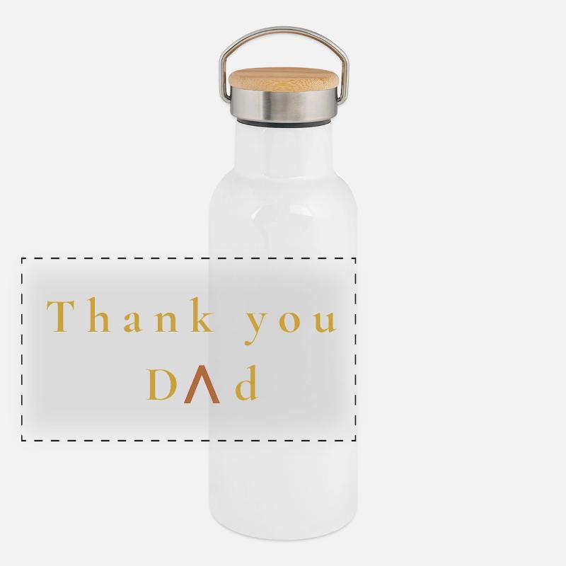 Panorama Thermosflasche mit Bambusdeckel