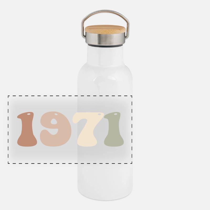 1971 Gourde isotherme avec bouchon en bambou