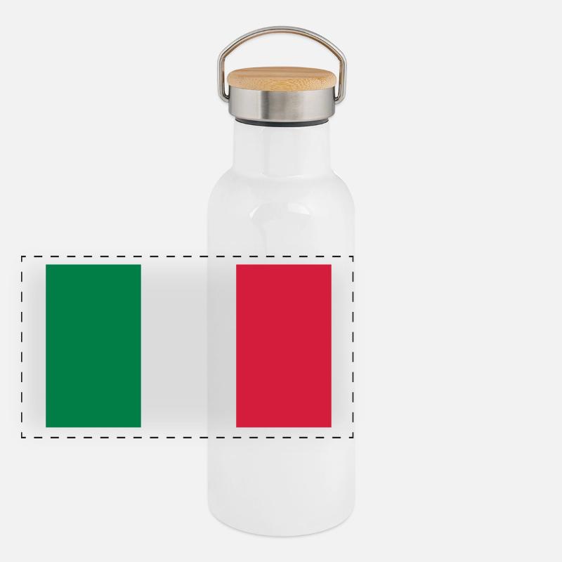 Drapeau national du Mexique Gourde isotherme avec bouchon en bambou
