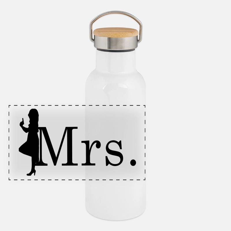 Mr. & Mrs. Partnerlook Agentin (Part 1) Panorama Thermosflasche mit Bambusdeckel