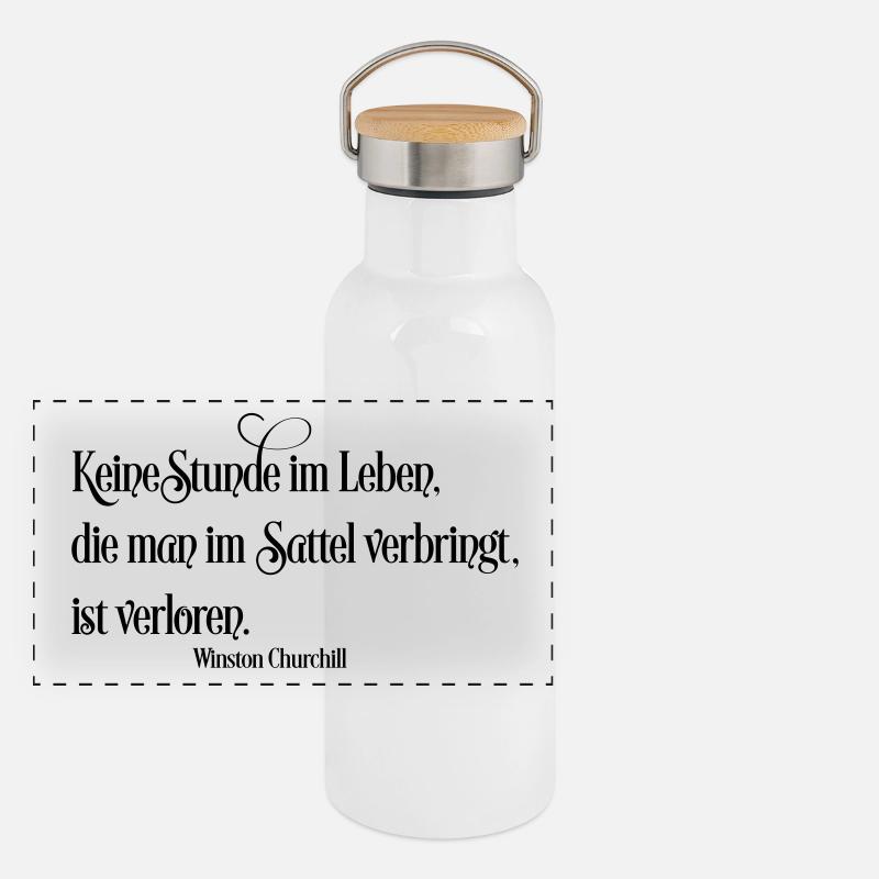 reiten Panorama Thermosflasche mit Bambusdeckel