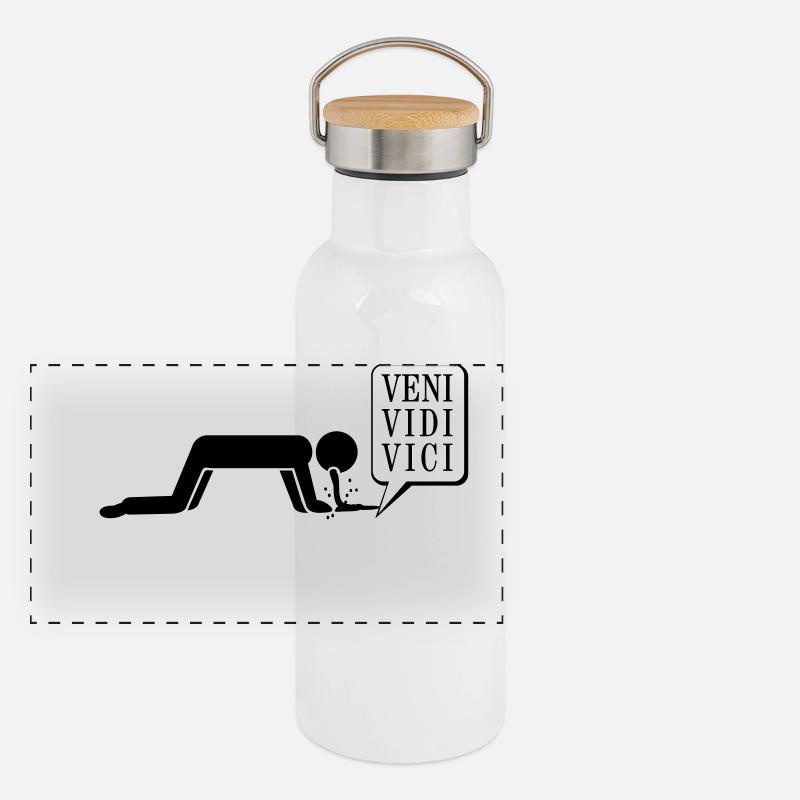 Reihern, Kotzen / barfing (no text, 1c) Panoramic Thermal Bottle with Bamboo Lid