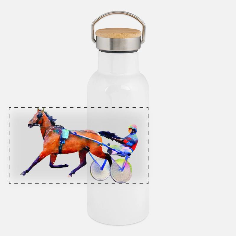 trotteur Gourde isotherme avec bouchon en bambou