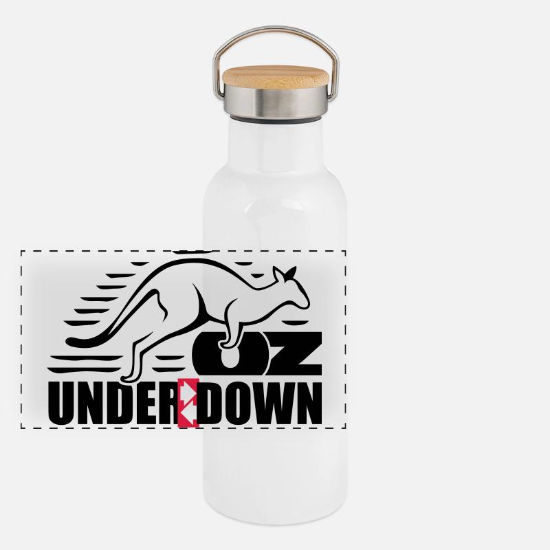 down under - Gourde isotherme avec bouchon en bambou - blanc