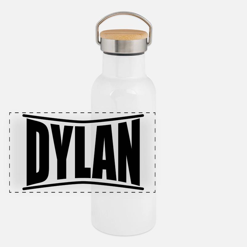Dylan T-Shirt Geschenkidee Panorama Thermosflasche mit Bambusdeckel