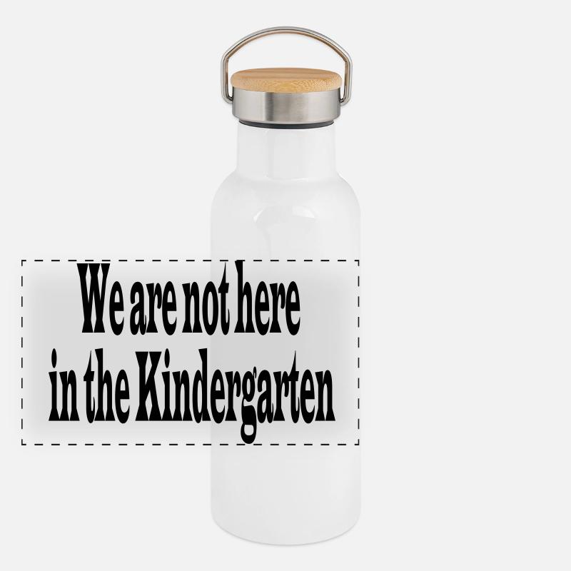 Kindergarten Panorama Thermosflasche mit Bambusdeckel