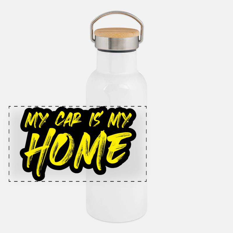 Campeggio Vivere in auto Thermos con coperchio in bambù