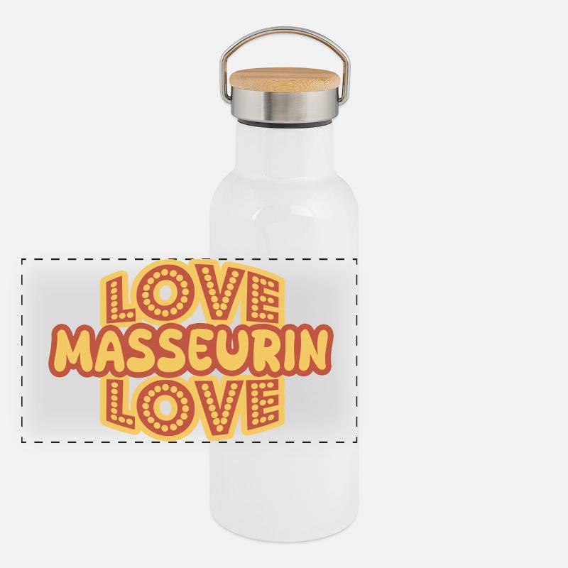 Panorama Thermosflasche mit Bambusdeckel