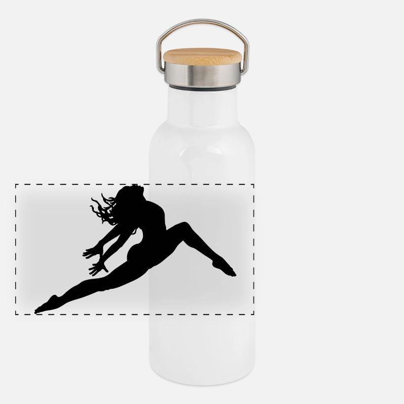 Panorama Thermosflasche mit Bambusdeckel
