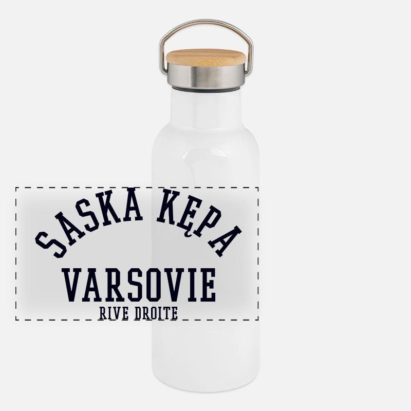 Saska Kepa Varsovie Gourde isotherme avec bouchon en bambou