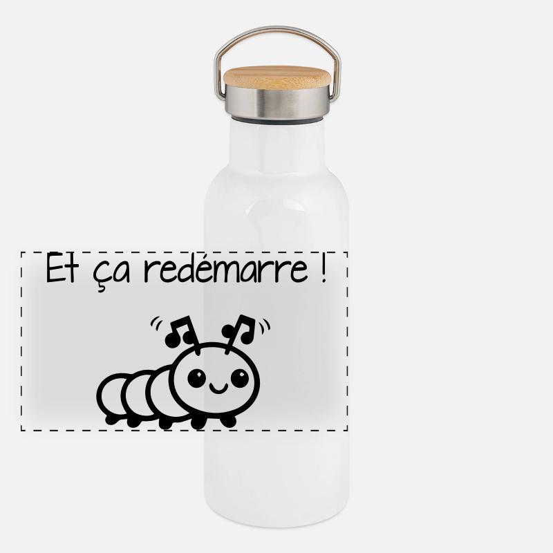 Et ça redémarre ! Gourde isotherme avec bouchon en bambou
