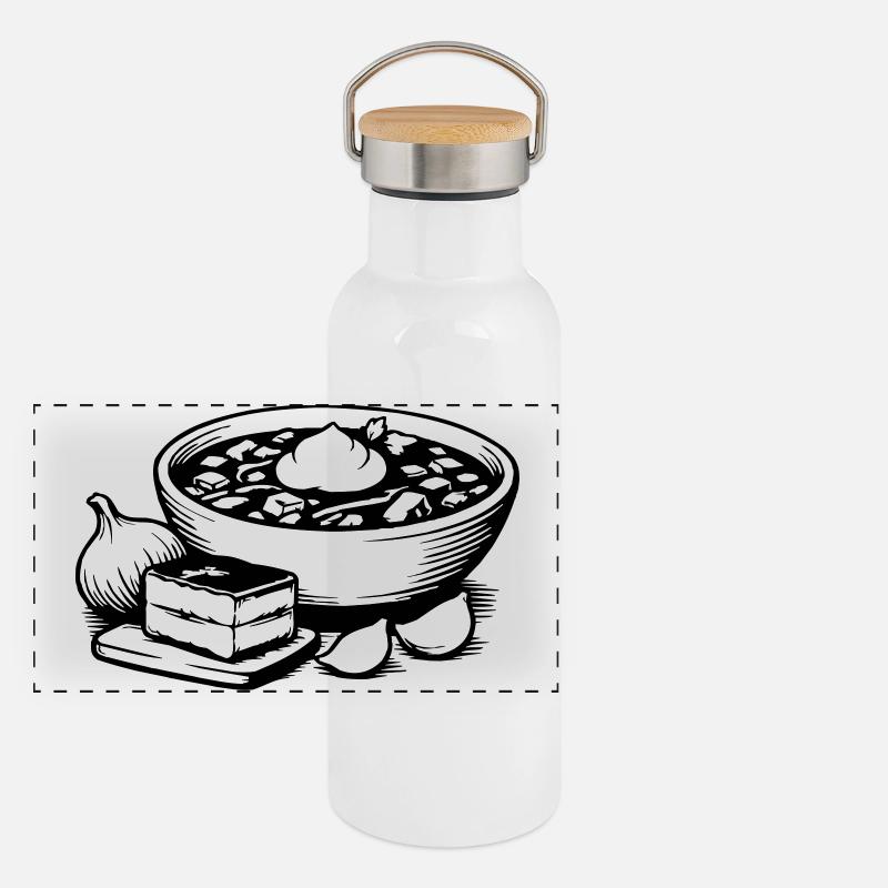 Borsch Panorama Thermosflasche mit Bambusdeckel