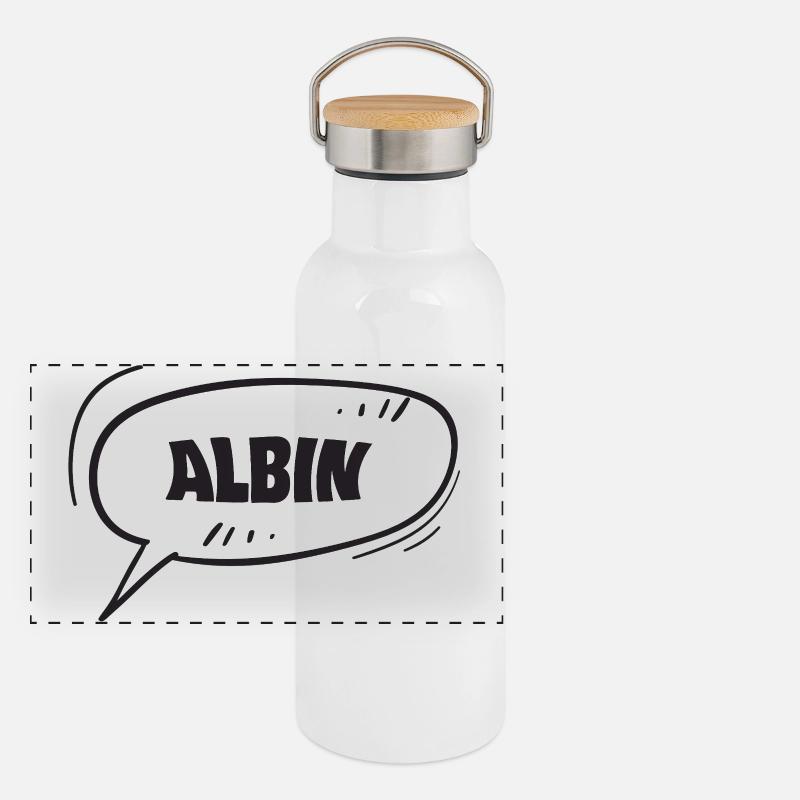 Albin Gourde isotherme avec bouchon en bambou