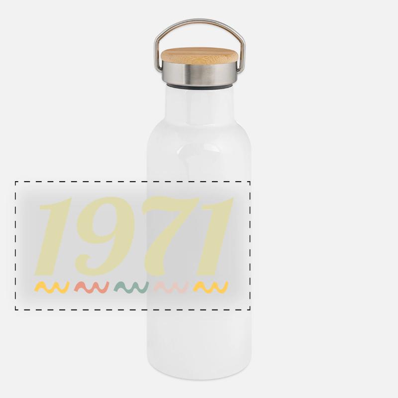 1971 Panorama Thermosflasche mit Bambusdeckel