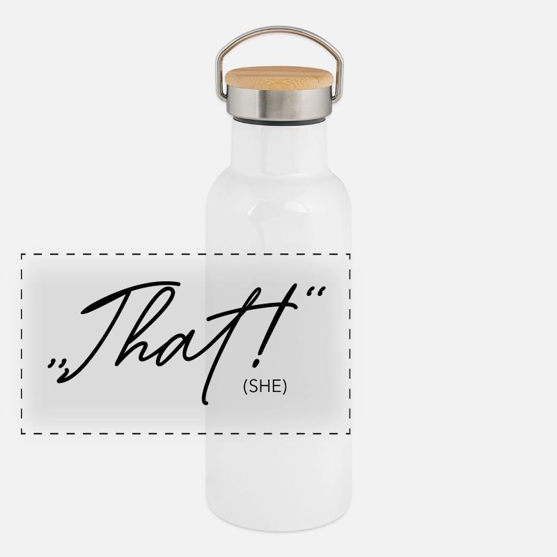 C’est ce qu’elle a dit! Gourde isotherme avec bouchon en bambou