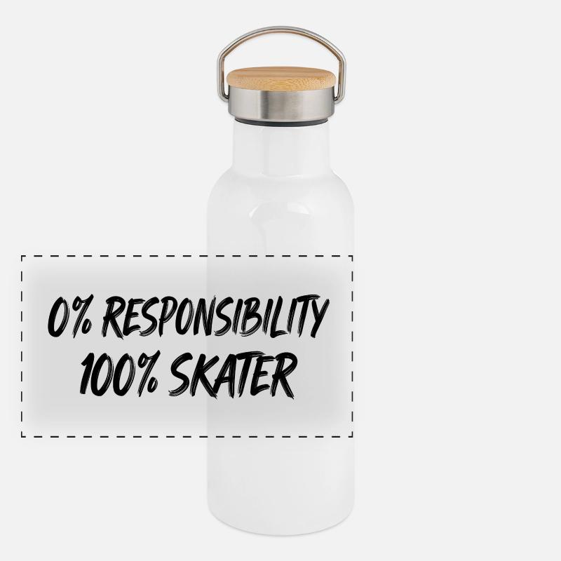 0 % Responsabilité 100 % Patineur Gourde isotherme avec bouchon en bambou