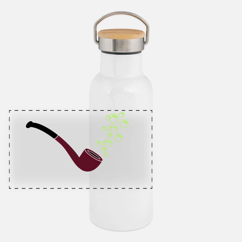 Bubbles / Blasen (C, 1c) Panoramic Thermal Bottle with Bamboo Lid