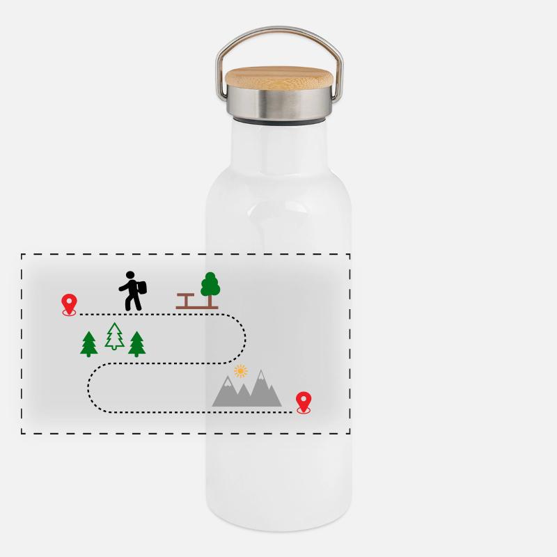 randonnée Gourde isotherme avec bouchon en bambou